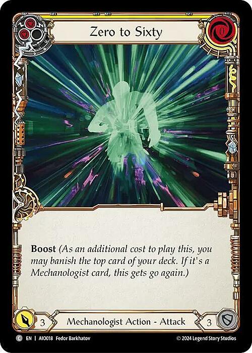 Zero to Sixty - Yellow Card Front