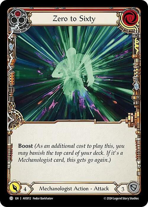 Zero to Sixty - Red Card Front