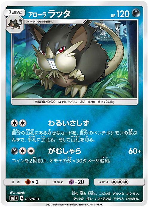 Raticate di Alola Card Front