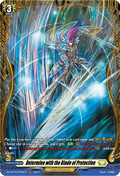 Determine with the Blade of Protection Card Front
