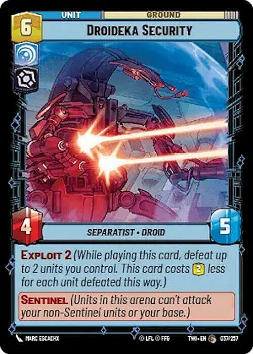 Droideka Security Card Front