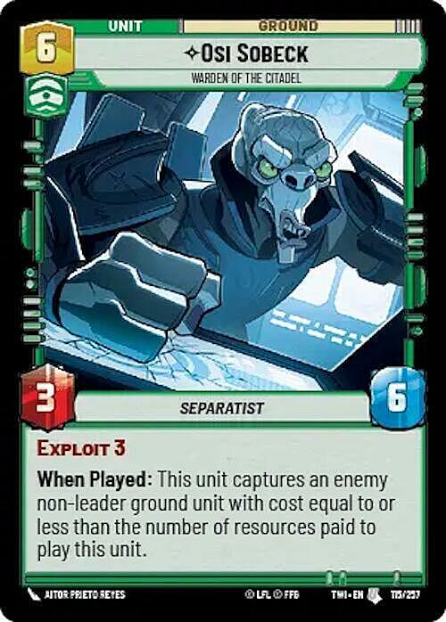 Osi Sobeck - Warden of the Citadel Card Front