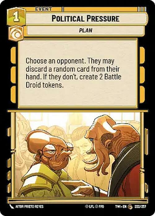 Political Pressure Card Front
