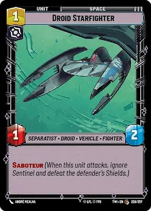 Droid Starfighter Card Front