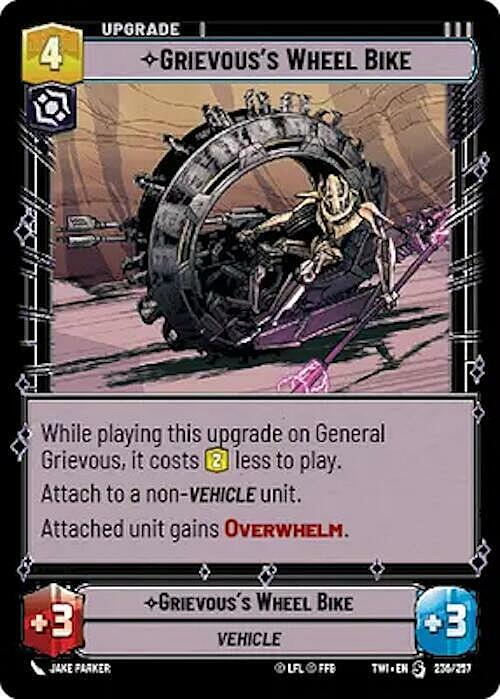 Grievous’s Wheel Bike Card Front