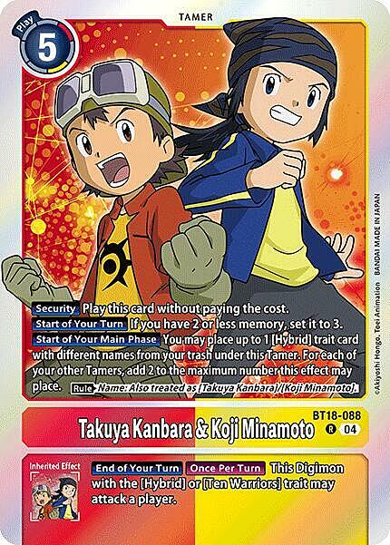 Takuya Kanbara & Koji Minamoto Card Front