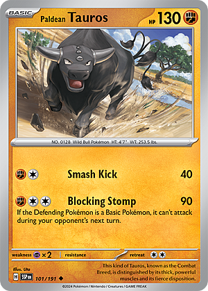 Tauros di Paldea [Fury Horn | Blaze Dash] Card Front