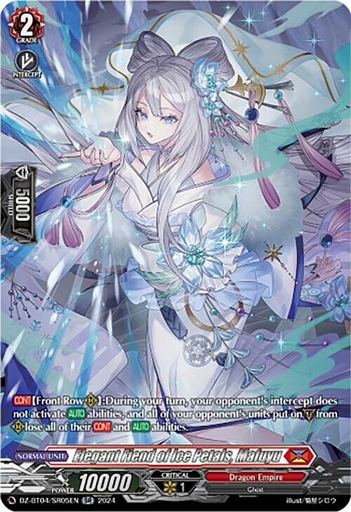 Elegant Fiend of Ice Petals, Mafuyu Card Front