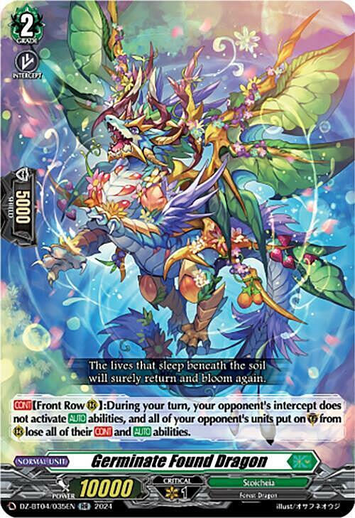 Germinate Found Dragon Card Front