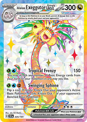Alolan Exeggutor ex Card Front