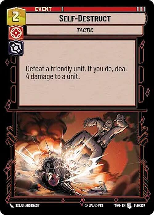 Self Destruct Card Front