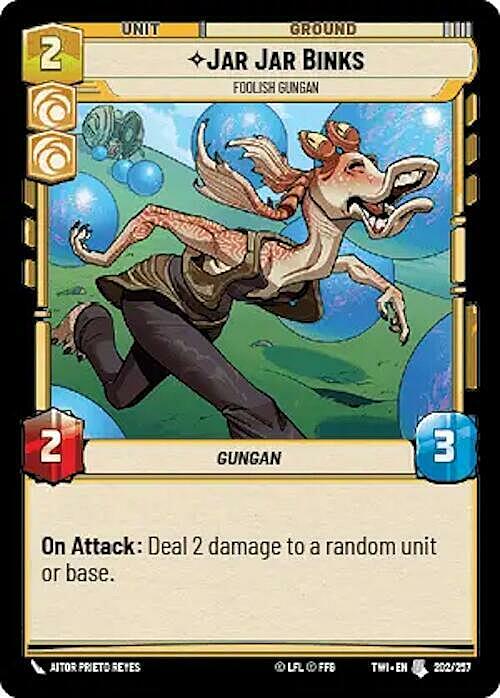 Jar Jar Binks - Foolish Gungan Card Front