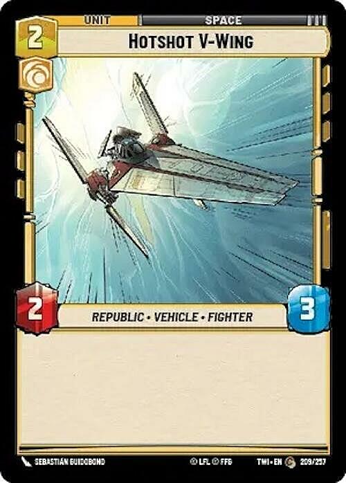 Hotshot V-Wing Card Front