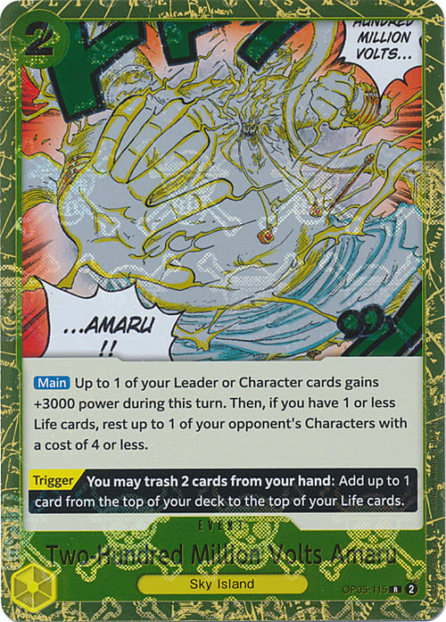 Two-Hundred Million Volts Amaru Card Front