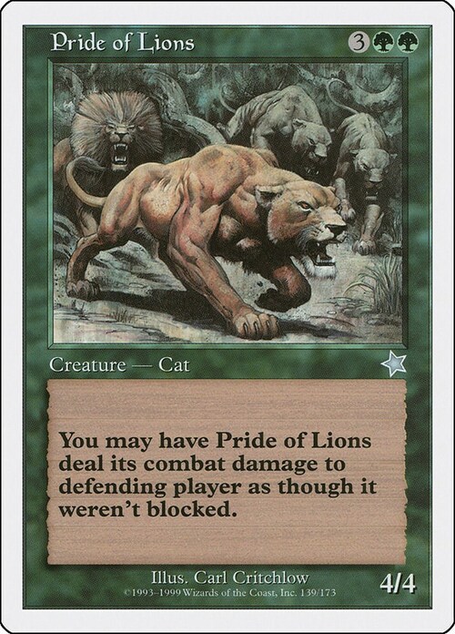 Pride of Lions Card Front