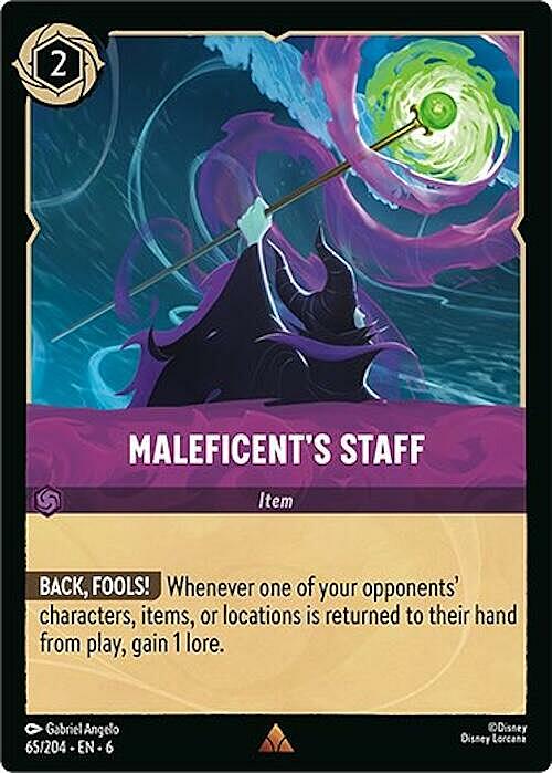 Maleficent's Staff Card Front