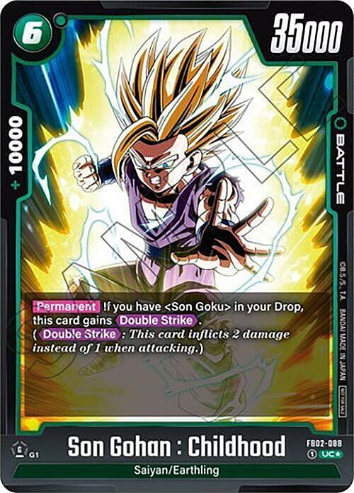 Son Gohan : Childhood Card Front