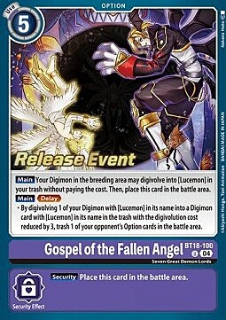 Gospel of the Fallen Angel Card Front