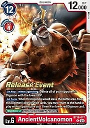 AncientVolcanomon · Pre-Release Stamped BT18-017
