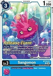 Sangomon · Pre-Release Stamped BT19-017
