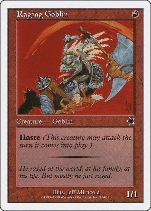 Raging Goblin Card Front