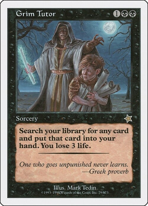 Grim Tutor Card Front
