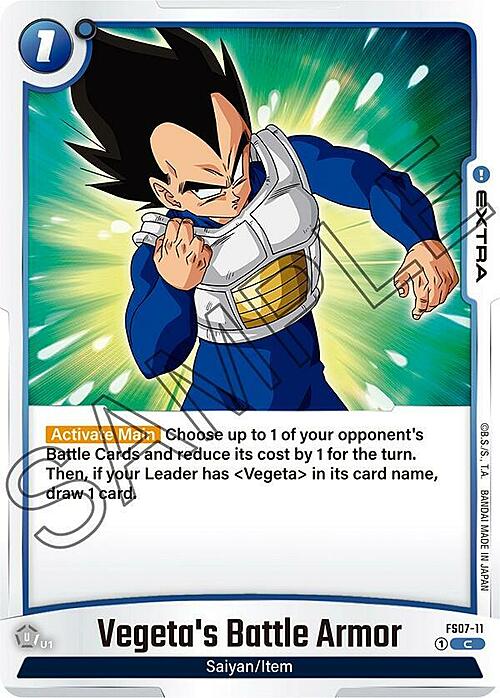 Vegeta's Battle Armor Card Front