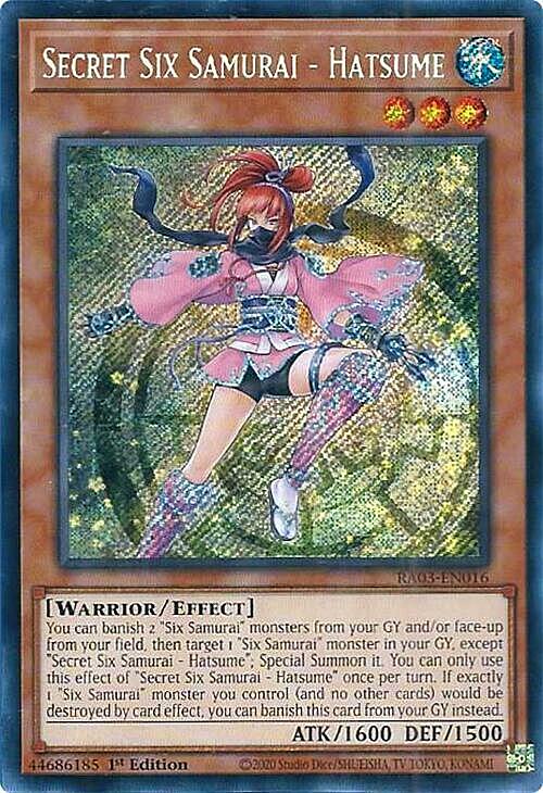 Secret Six Samurai - Hatsume Card Front