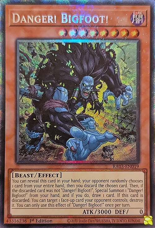 Danger! Bigfoot! Card Front