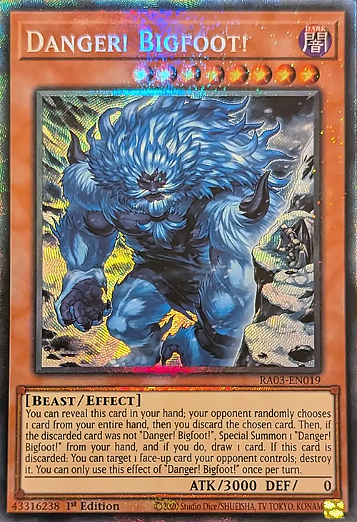 Danger! Bigfoot! Card Front