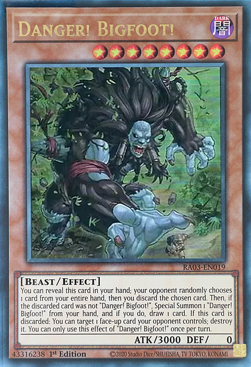 Danger! Bigfoot! Card Front