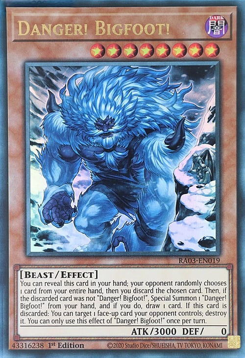 Danger! Bigfoot! Card Front