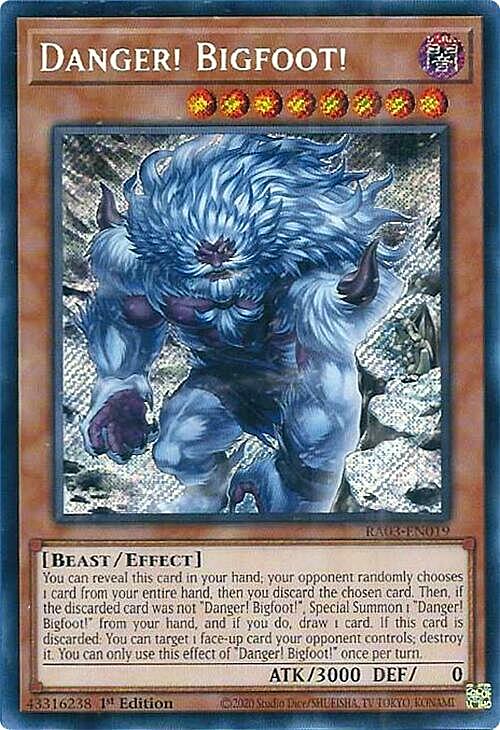 Danger! Bigfoot! Card Front