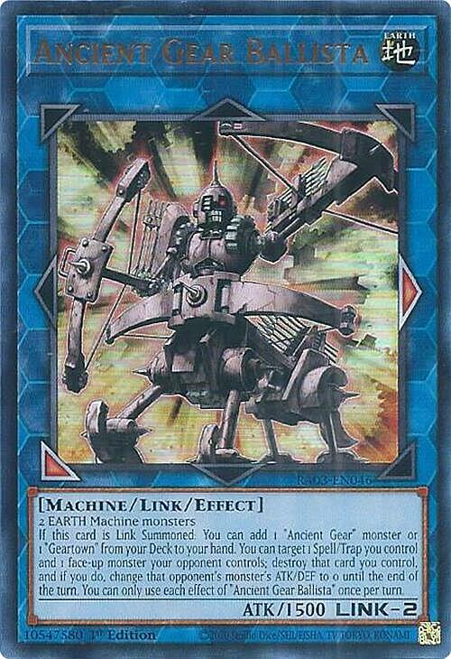 Ballista-Ingranaggio Antico Card Front