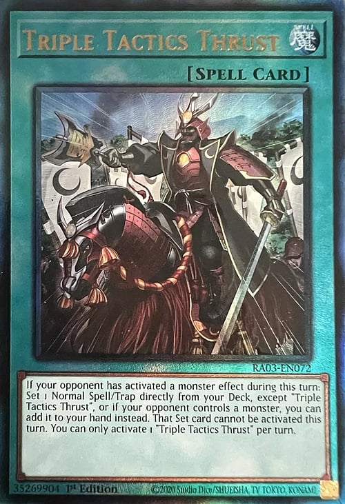 Triple Tactics Thrust Card Front