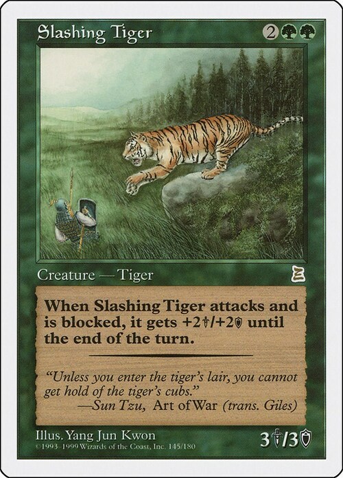 Slashing Tiger Card Front