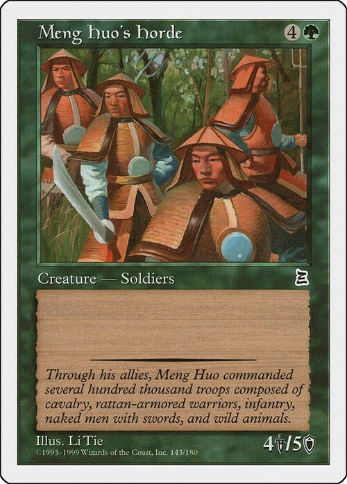 Meng Huo's Horde Card Front