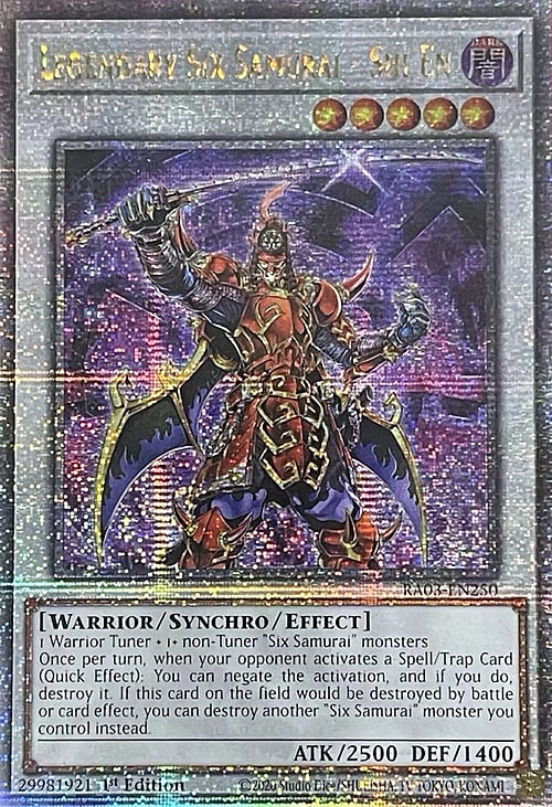 Legendary Six Samurai - Shi En Card Front