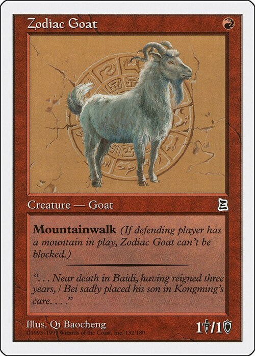 Zodiac Goat Card Front
