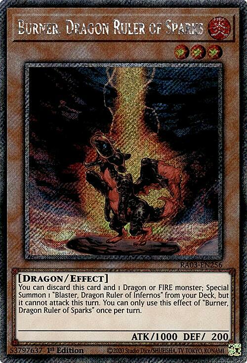 Burner, Dragon Ruler of Sparks Card Front