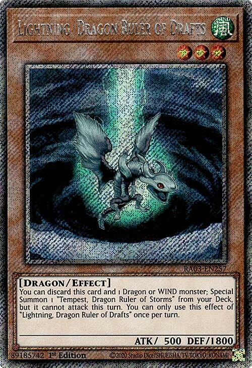 Lightning, Dragon Ruler of Drafts Card Front