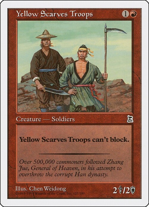 Yellow Scarves Troops Card Front