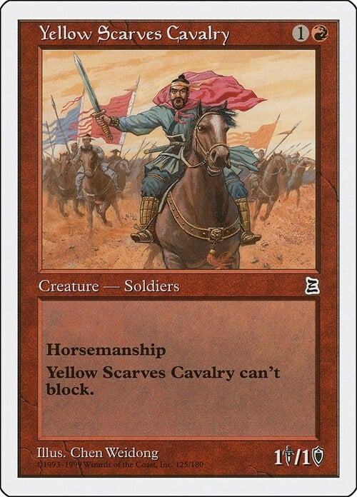 Yellow Scarves Cavalry Card Front
