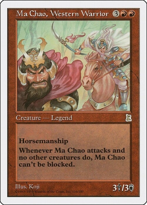 Ma Chao, Western Warrior Card Front