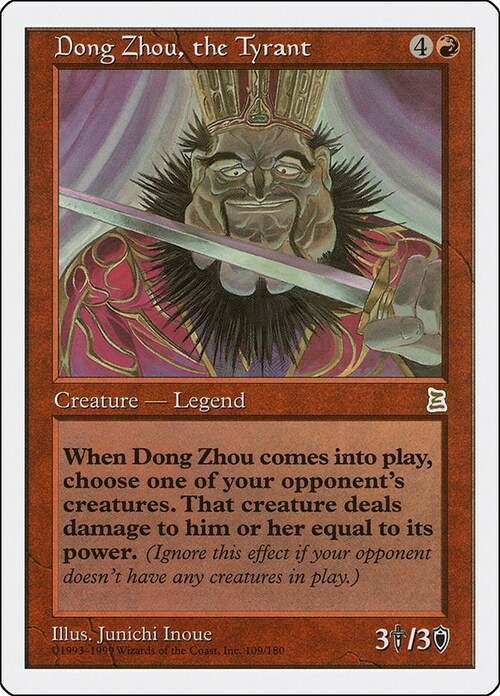 Dong Zhou, the Tyrant Card Front