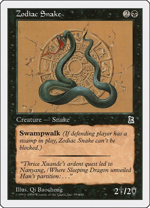 Zodiac Snake Card Front