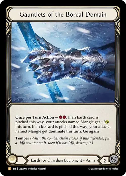 Gauntlets of the Boreal Domain Card Front