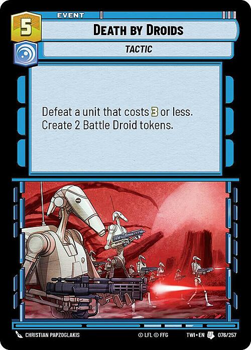 Death by Droids Card Front