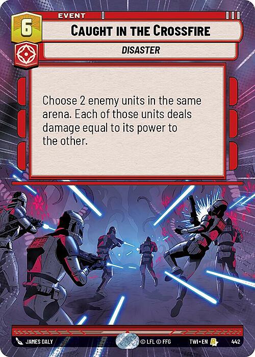 Caught in the Crossfire Card Front