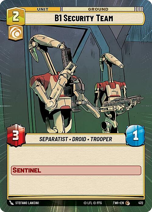 B1 Security Team Card Front